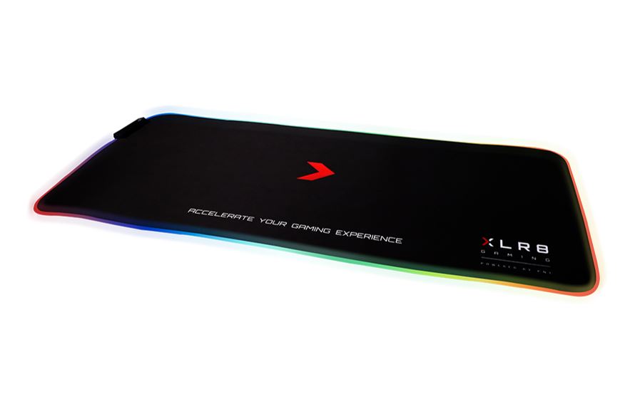 buy PNY XLR8 RGB Gaming Mouse Pad Extended Large Deskt Size Nano Coating Mat for Dust Water Oil Spill Resistant Surface 7 Static 3 dynamic modes online from our Melbourne shop